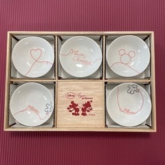 ミッキー＆ミニー　小皿5点セットの画像