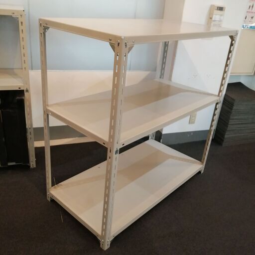 スチールラック ラック 幅120cm 3段 棚 業務用 店舗 ホワイトグレー 引取りのみ