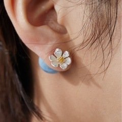 ear PAPILLONNER【WEB限定】ボールキャッチ2WAYピアスフラワーの画像