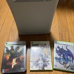 XBOX360本体のみとソフト3本　(ジャンク)