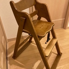 ワンタッチハイチェアー　乳幼児用　折りたたみ式の画像