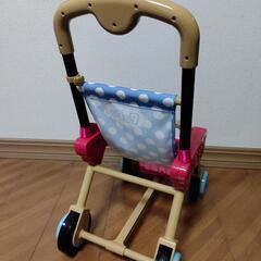★ぽぽちゃん　お買い物ベビーカー/手押し車　カゴ付き★の画像