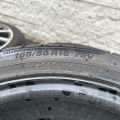 【タイヤバリ山美品！】軽四やコンパクトカーに最適！１６インチタイヤホイールセットの画像