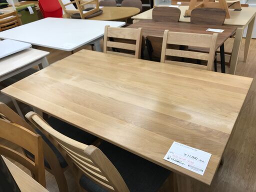 ★ジモティ割あり★ ニトリ ダイニングセット 茶 H70×W140×D80 クリーニング済み KJ1146