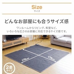 無料　ホットカーペット※右面しかつきません　2畳タイプの画像