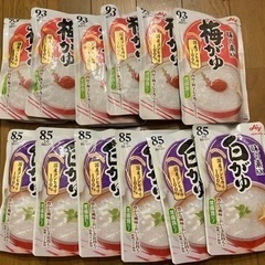 味の素 白がゆ 梅がゆ各3個ずつになりました