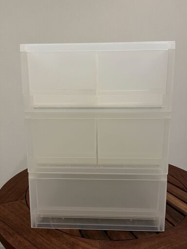 【無印良品】PP収納ケース・引出式 浅型(３個) ※２種類あり