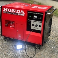(YT動画あり) ホンダ 防音型 発電機　EX3000 2.7kVA 車輪付 