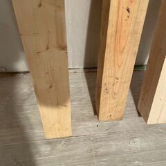 角材　10.5㎝×10.5㎝　長さ95㎝／66㎝／62㎝　3本セット　＃24851の画像