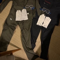 作業服 1回のみ使用　上下　男女　ゴーグル　軍手