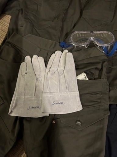 作業服 1回のみ使用　上下　男女　ゴーグル　軍手