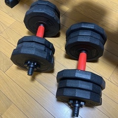 STEADYトレーニングベンチとダンベルの画像