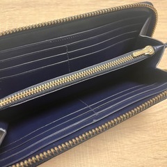 コーチ 長財布 財布 ネイビー レディースの画像