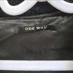 one way コート 黒の画像