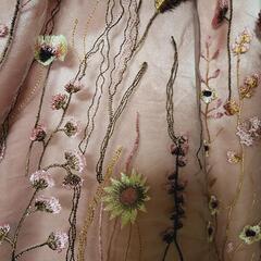 レーススカート　ピンク　フラワーの画像