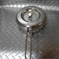 ☆キャンプ【廃盤品】無骨な肉厚ステンレス　フライパン　クッカーの画像