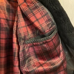 ムートンファー付き　皮ジャン　メンズの画像