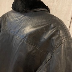 ムートンファー付き　皮ジャン　メンズの画像