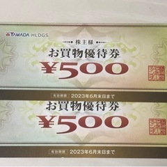 ヤマダ電機　株主優待券　1,000円分