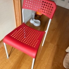 イケア⭐︎ADDE赤イス2脚