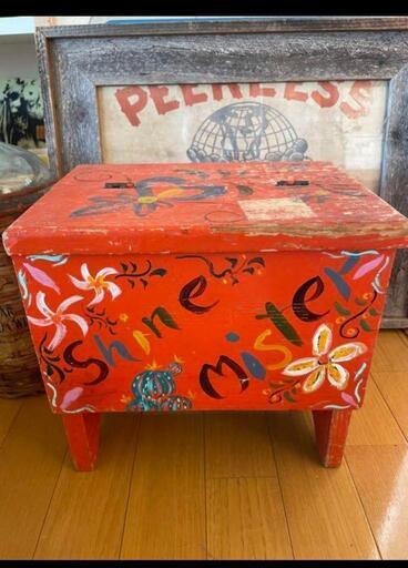 Vintage Shoes Box 　靴磨き台