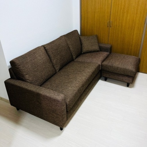 【取引中】ニトリ　NポケットA7　3人掛けソファ(色はダークブラウン)