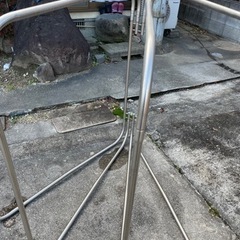 布団干し布団干し ふとん干し 物干し 物干しスタンド 洗濯物干し 折りたたみ ベランダ 屋外　物干 扇型 オールステンレス 4枚用 の画像