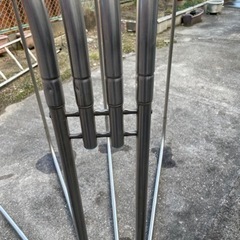 布団干し布団干し ふとん干し 物干し 物干しスタンド 洗濯物干し 折りたたみ ベランダ 屋外　物干 扇型 オールステンレス 4枚用 の画像