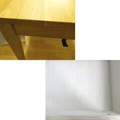 無印良品 木製デスク オーク材 幅110cm 引出し付き ナチュラル 学習机