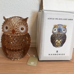 フクロウ　ハルモニア　小物入れ　ライト