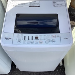 Hisense2020年　製洗濯機4・5㌔‼︎　大特価価格１６，５００円（税込）！