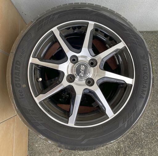 スタッドレスタイヤ＆アルミホイール　4本セット　アイスガード６　155/65R14