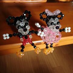 ミッキーミニー　ビーズ置物の画像