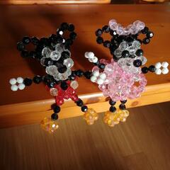 ミッキーミニー　ビーズ置物の画像