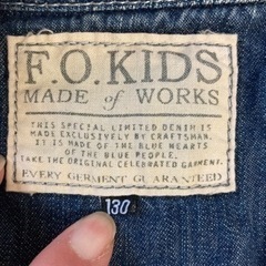 値下　F.o kids  デニムシャツ　130センチの画像