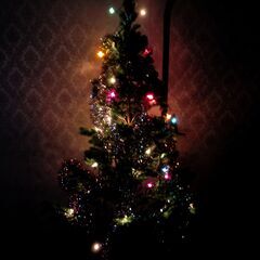 【終了】70's  北欧クリスマスツリー 大型 １８０ｃｍ (照明＋オーナメント付き）の画像