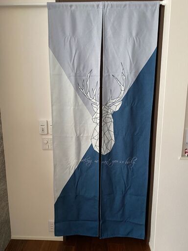 【美品】暖簾 間仕切り(80×200cm) ※突っ張り棒付き