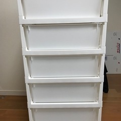 収納ケース5段　グレーの画像