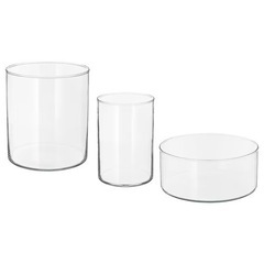 IKEA CYLINDER シリンデル 花瓶/ボウル3点セット,...