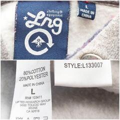 clothingLngequipment【L】メンズ パーカー エスニックグレー の画像