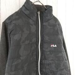 FILA【L】ナイロンジャケット アウター 長袖 ダウン 内起毛 迷彩 暖かい の画像