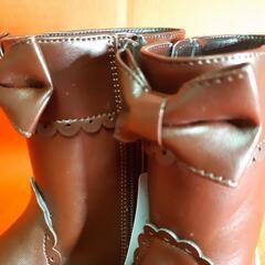 Shirley Temple  16.0cm ブーツ ブラウンの画像