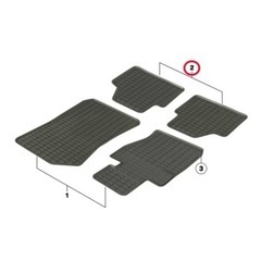 BMW 純正 フロアマット E84 X1 右ハンドル リヤ ラバ...