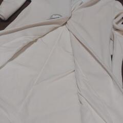 新品タグ付き　レディース　ノーカラーコート　ホワイト　アウター　の画像