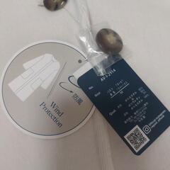 新品タグ付き　レディース　ノーカラーコート　ホワイト　アウター　の画像