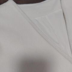 新品タグ付き　レディース　ノーカラーコート　ホワイト　アウター　の画像