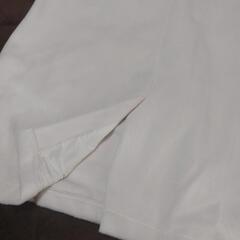 新品タグ付き　レディース　ノーカラーコート　ホワイト　アウター　の画像