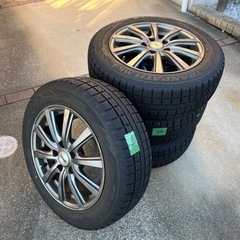 スタッドレスタイヤ アルミホイール付 4本 トーヨータイヤトランパス 195/60/16 チェーン付き