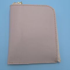 レザークラフト　ピンクのL字財布　2000円（税込）の画像