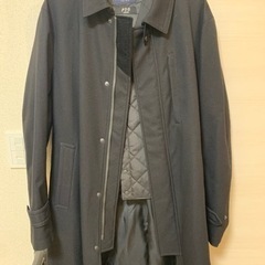 【洋服の青山】秋冬用 黒系 ロールカラースタイリッシュコート《P...